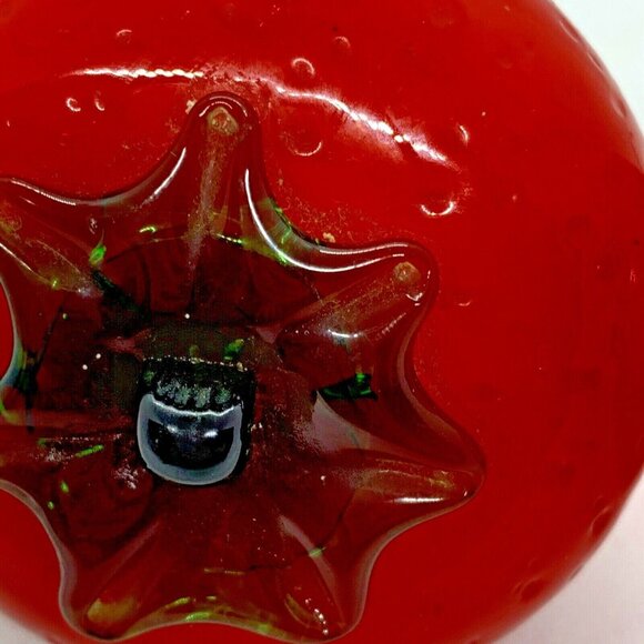 Handblown Strawberries Large Art Glass Paperweights MCM Prop Decor Photos VTG - Picture 10 of 12